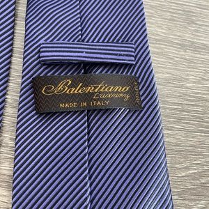 Balentiano Luxury Men’s Silk Tie Purple Black